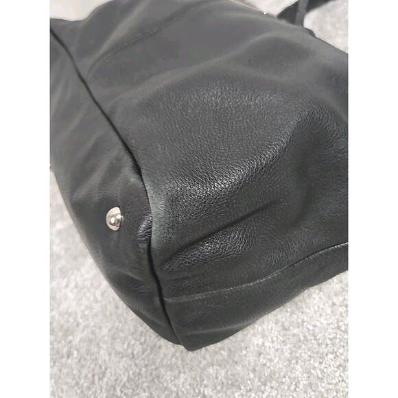 Longchamp Pebbled Genuine Leather Tote Shoulder Handbag Black - Picture 10 of 16